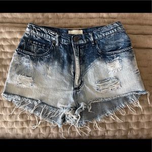 Garage High Waisted Jean Shorts